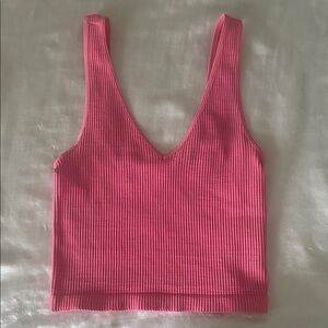 Nikibiki Hot Pink Ribbed Crop Top